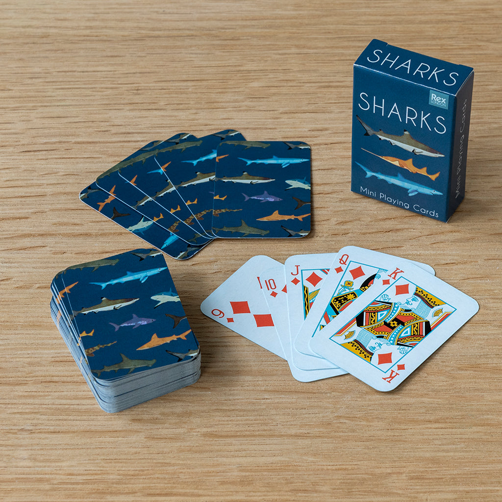 Mini cartes à jouer - Requins